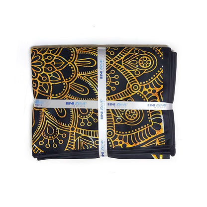 INtex Home Velvet Padded Prayer Rug, Multicolor Islamic Persian Design, Soft Printed Fabric with Anti-Slip Layer, Comfortable and Cushioned, 70x110 cm