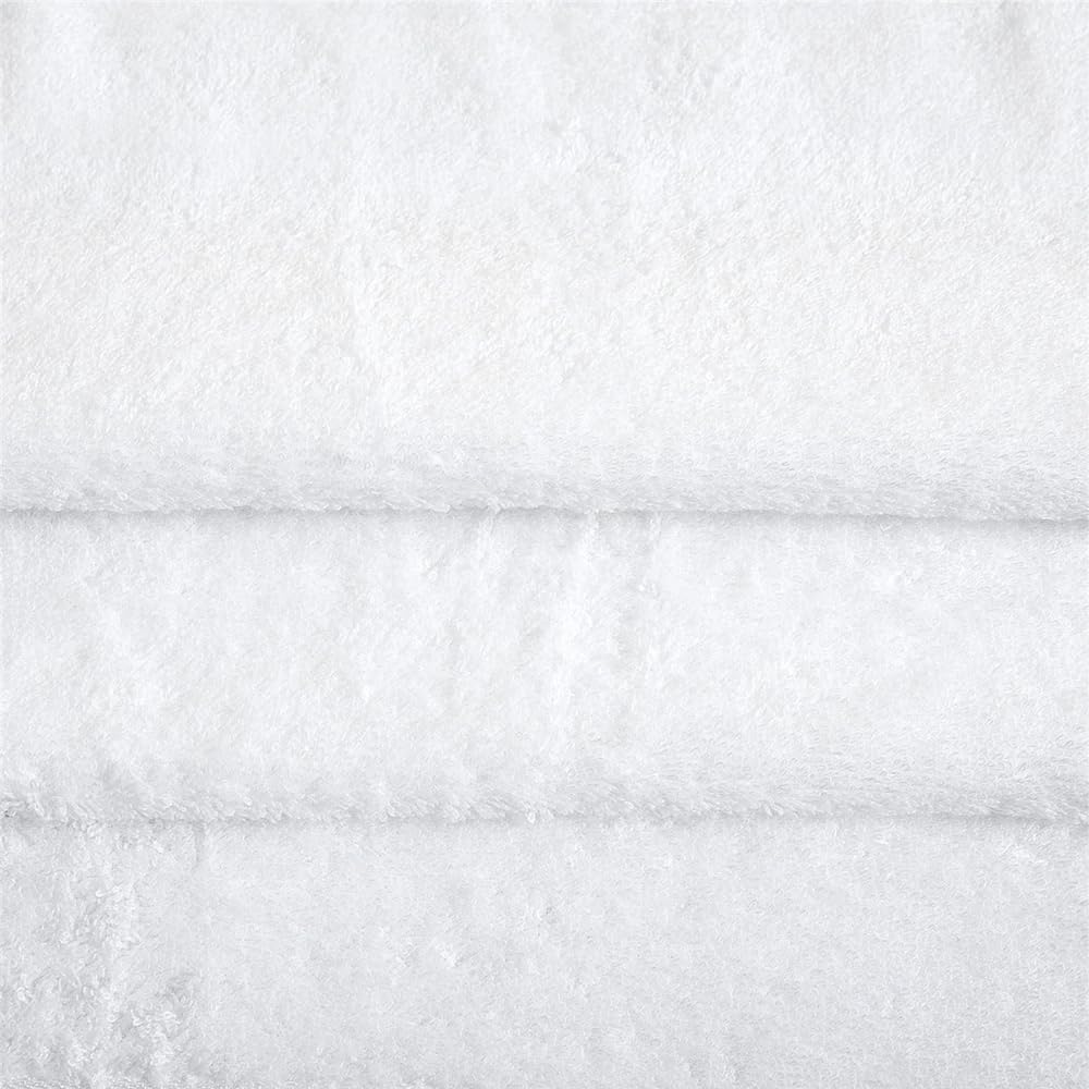 Hotel Cotton Set, White High GSM Soft and Absorbent Cotton, Multiple Size Bathroom Towels for Face, Hand, and Body, Daily Essentials