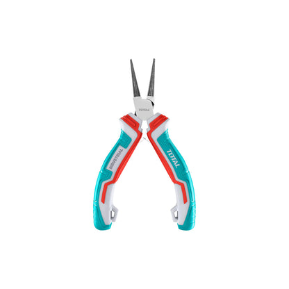 Total Tools - Mini Round Nose Pliers | 115 mm | Ideal for Jewellery | Compact and Versatile | Maximum Precision | Made in Chrome Vanadium | Bi-Material Handle