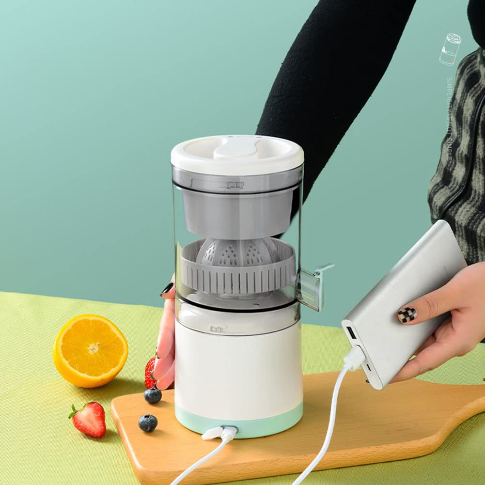 Dasfie Cordless Electric Juicer, Multifunctional Protable Electric Orange Juicer, USB Charging Orange Squeezer, Wireless Citrus Juicer for Oranges Apples Pomegranates Pears