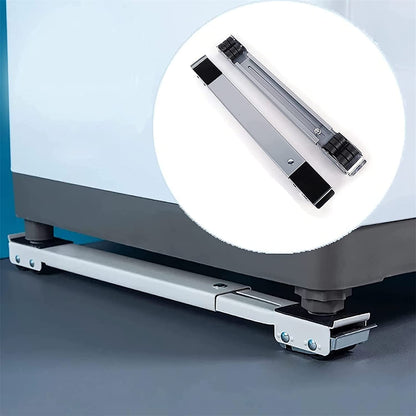 Heavy-Duty Washing Machine Stand, Adjustable Movable Base with Wheels, Refrigerator Dolly with 300kg Load Capacity, Extendable Appliance Roller for Fridges, Dryers, and Furniture