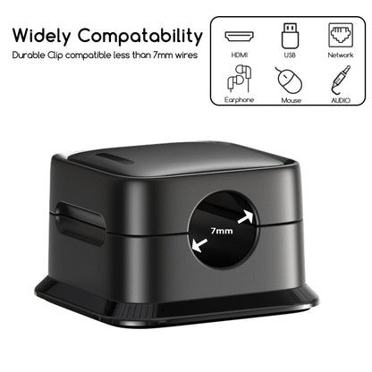 smofish Cord Organizer Holder, 12 Pack Magnetic Desk Cable Clips Management, Phone Charging Cable Keeper, Strong Adhesive Wire Charger Holder for Nightstand, Kitchen Appliances, Office Supplies-Black