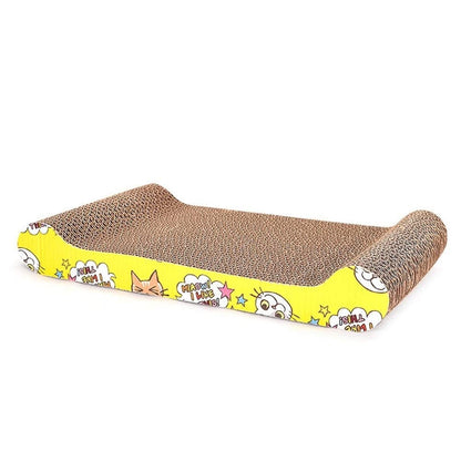 JIAMING Yellow Corrugated Cat Scratch Board Wild Cat Scratching Box 41 x 24 x 7 cm for Kitten Training Toy
