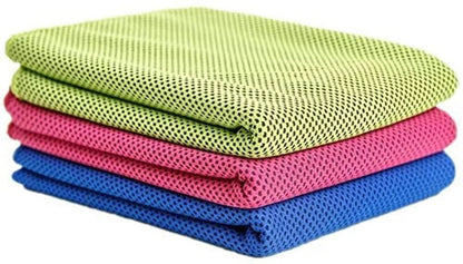 KASTWAVE Cooling Towel 3 Pcs (35"x12") Microfiber Towel for Instant Cooling Relief, Cool Cold Towel for Yoga Golf Travel Gym Sports Camping Football and Outdoor Sports