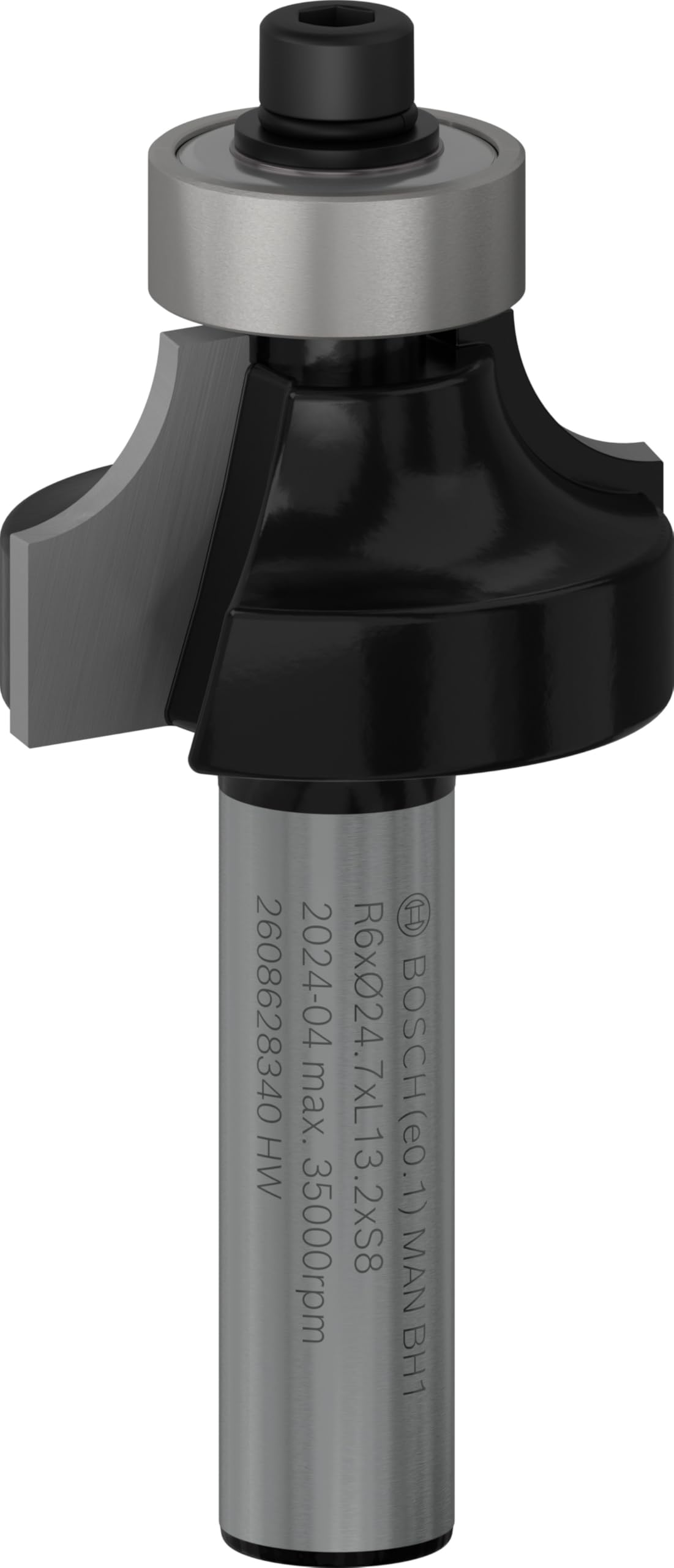 Bosch Professional 2608628340 Rounding Router Bit, Silver, 8 x 24.7 x 53 mm