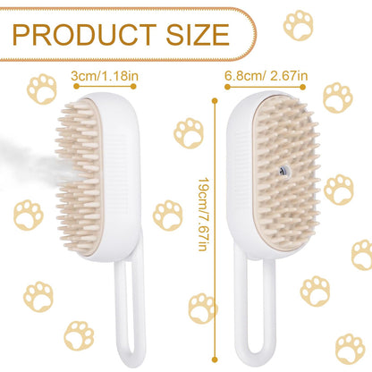 SUFANG Steam Brush for Cats and Dogs, 3 in 1 Cat Steamy Brush with Water Tank, Steam Brush for Massage for Long/Short Hair, for Grooming and Removing Pet Hair