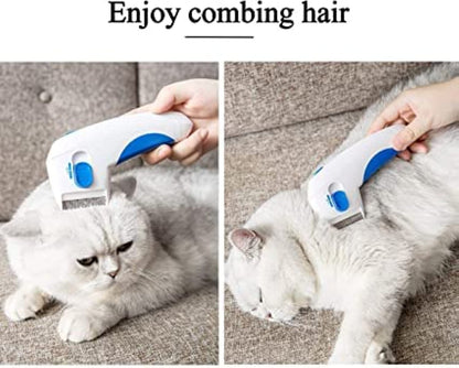Electronic Comb Cleaning Brush Pets Flea Controller Perfect for Dogs & Cats, Kills & Stuns Fleas