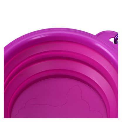 Pet Water Bottle Portable Travel Bowl For Dog Water Food Container Collapsible Silicone Multi-function Pet Folding Bowl Dog Drinker (Color : Blue)