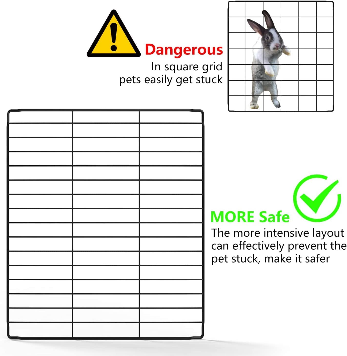 LURIVA Pet Playpen, Small Animal Cage, Pet Play Pen, Indoor Portable Metal Wire Yard Pet Fence for Small Animals, Guinea Pig, Rabbit Pen Kennel Crate Fence Tent, 15 X 12 Inch, Black, 12 Panels