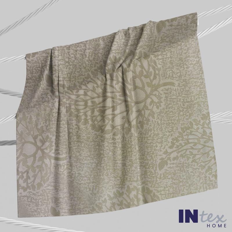 INtex Home Linen Table Runner, DAS Printed Rectangle Design for Reception Kitchen and Living Room Tables, for Dining and Home Décor Enhancements, 1 Pc - 45x140 cm - Caffee Latte