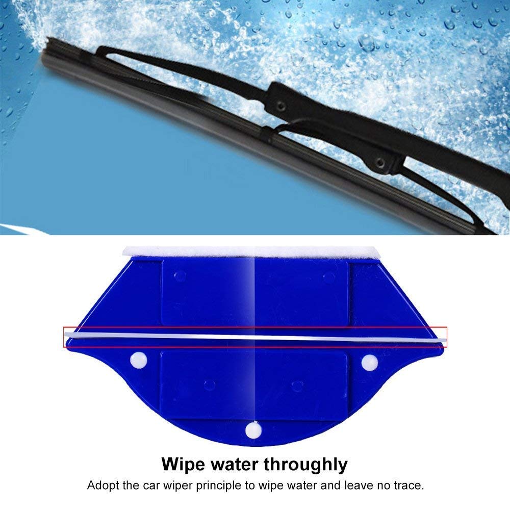 Cochanvie Double Sided Magnetic Window Cleaner, Ultra-strong Cleaning Brush for Side Glass Surfaces Wiper Tools with Ergonomic Handle for High-Rise Windows and Glazed for Car (Thickness 3-8 mm)