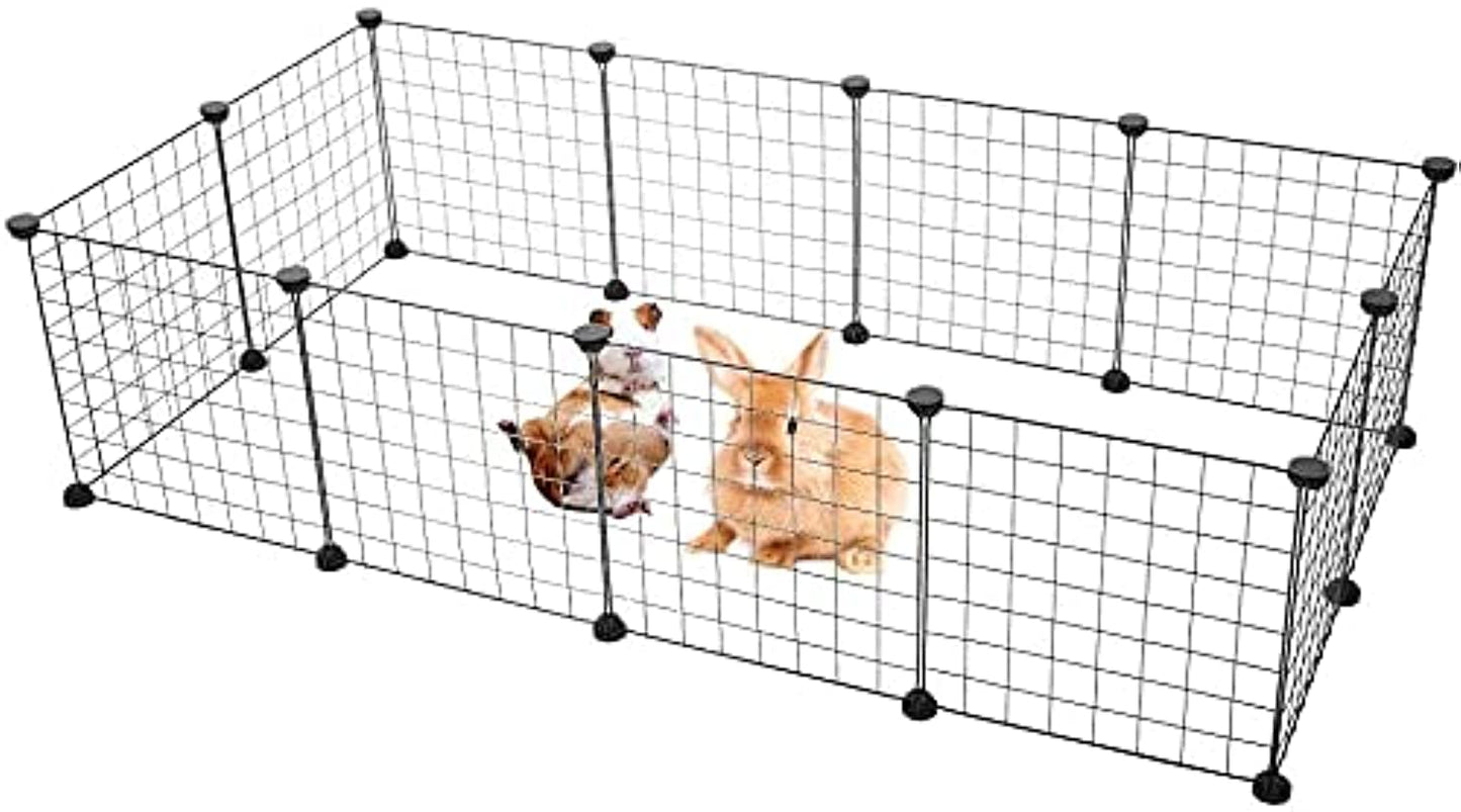 Metal Pet Playpen Dog Pets Fence Exercise Cage Wire Storage Cubes Organizer Indoor Outdoor Animal Yard Fence