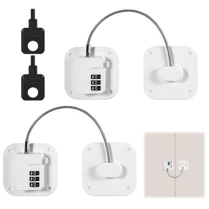 WUISOLQP 2 Pcs Password Fridge Lock, Children Safety Refrigerator Door Lock, Fridge Lock, Cupboard Lock with 3M Strong Adhesive for Drawer Fridge Freezer Cupboard
