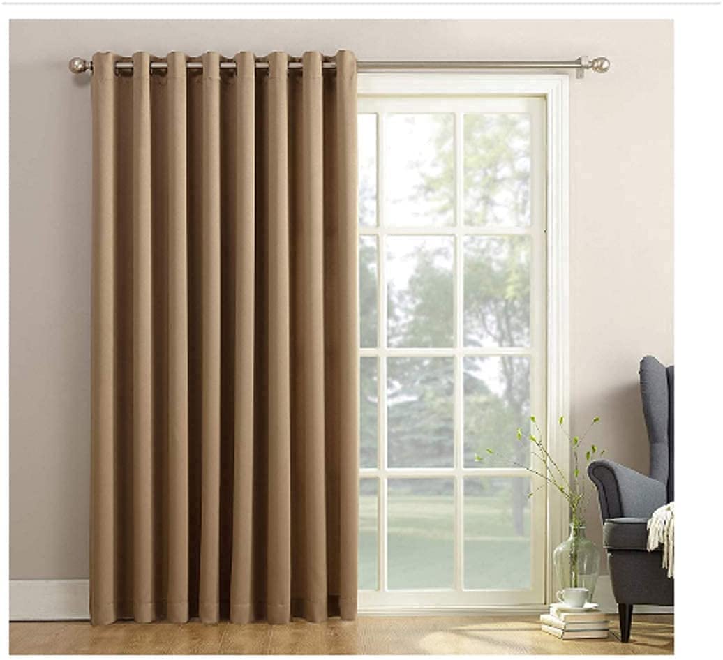 INtex CURTAINS HOUSE Luxury Blackout Curtains-Steel grommets-thermal Insulated fabric-for room Darkness (200W X 270L CM, Dark red)