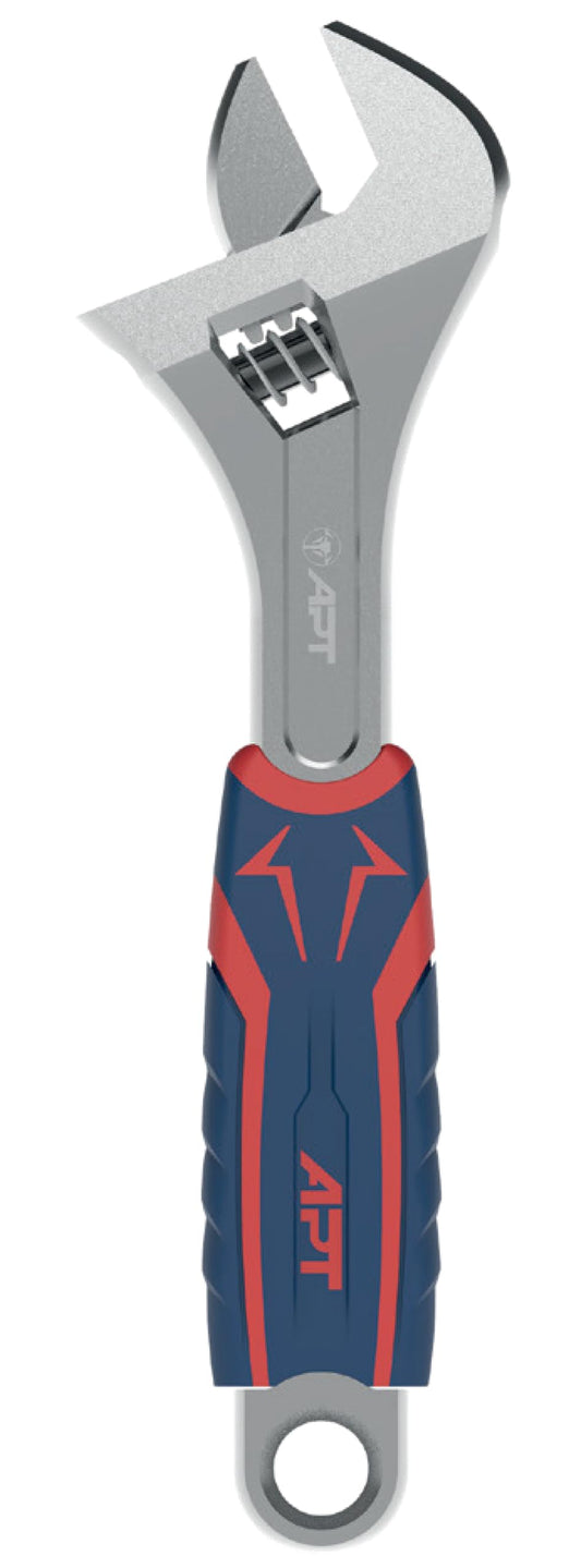 CR-V Chrome Plated Adjustable Wrench with 2 Color Ergo Handle, 250 mm Size (DW15181-250)