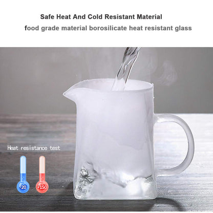 ANSUG Square Glass Teapots, 350 ml Clear Heat Resistant GlassTea Pots - Stainless Steel Tea Infuser and Strainers Safe for Microwavable and Stovetop
