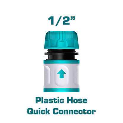 Total 5 PCS Hose Quick Connectors Set with Twist Spray Nozzle, ABS Material THHCS05122