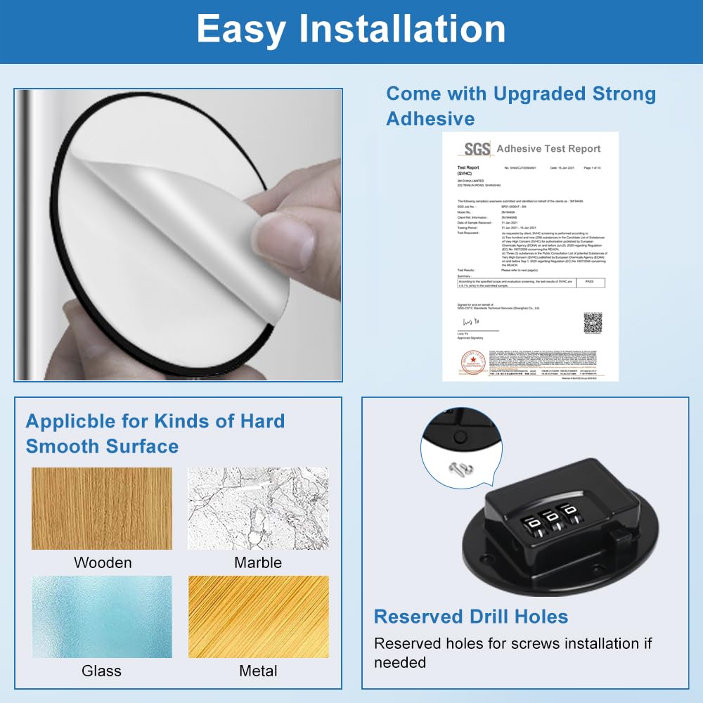 AOSITE Mini Fridge Locks for Kids No Drill Refrigerator Locks for Adults Cupboard Lock Child Safety Locks for Cabinets Drawer Locks Freezer Lock Baby Proofing