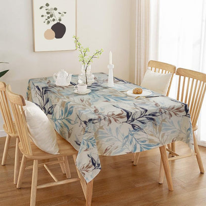 INtex Home Tablecloth, Linen Velvet Fabric, Soft Comfortable Material for Living Rooms Kitchens Bedrooms and Special Occasions, Elegant Table Cover - 130 x 200 cm - 1 Pc - Café x Warm Orange