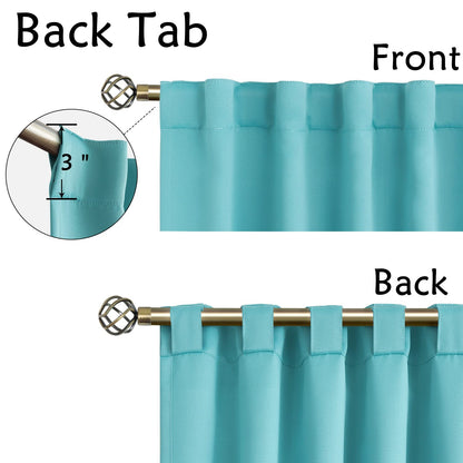 Elegant Blackout Curtains-Back Tap design-thermal Insulated fabric-for room Darkness - 1 Piece