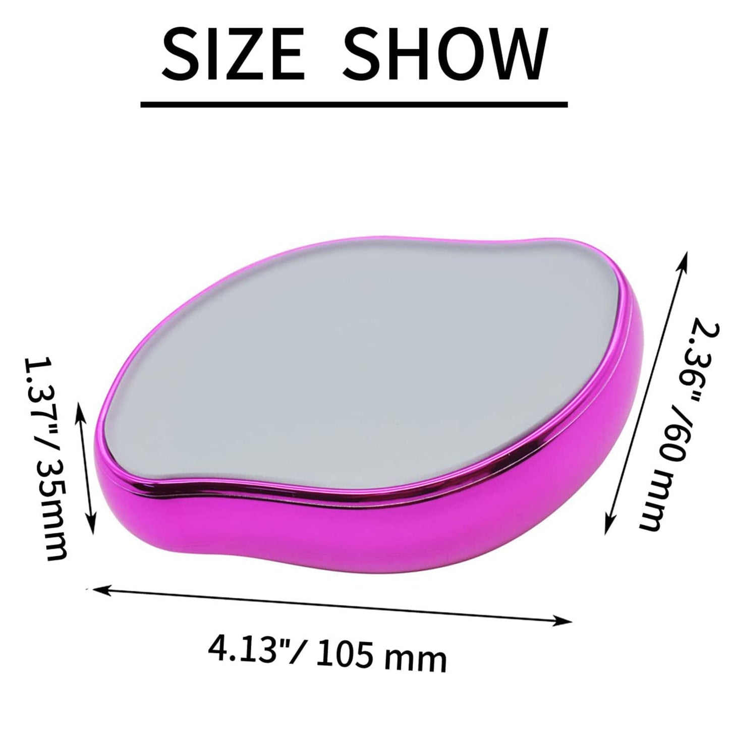 Crystal Hair Eraser, Bleame Crystal Hair Eraser, Painless Exfoliating Magic Crystal Hair Remover, Quick and Easy Hair Removal Tool for Men and Women Arms, Legs, Backs (Purple)