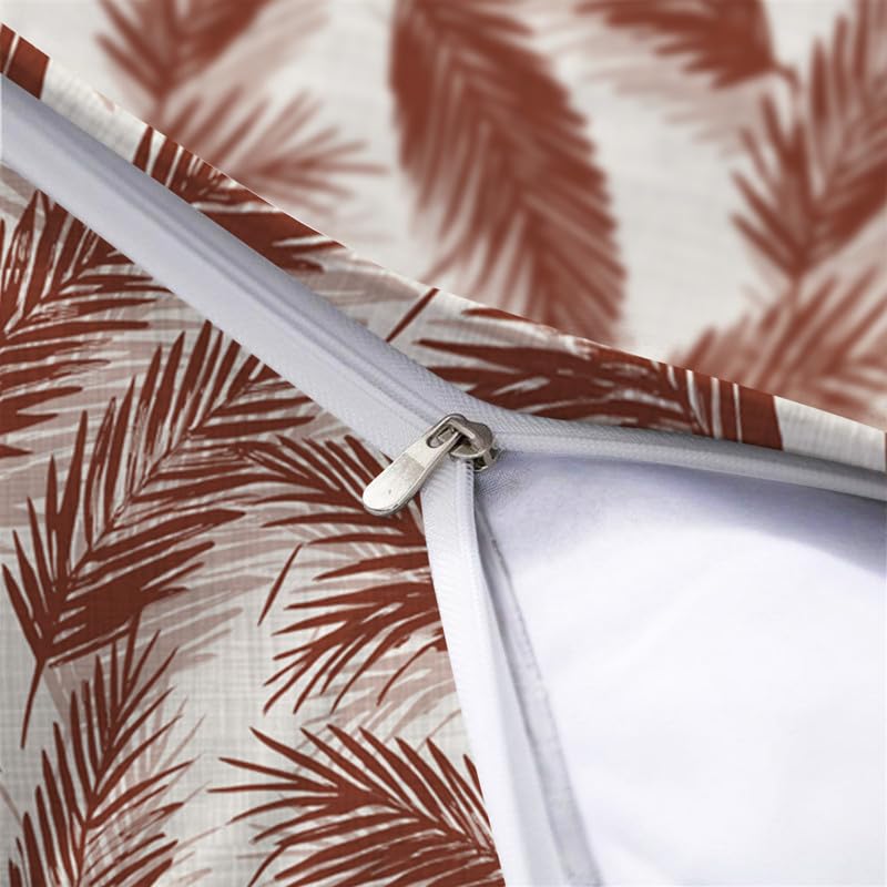 INTEX HOME Linen Velvet Cushion Set, Bella Leaf Pattern, Premium Soft Fabric, 40×40 cm, Turquoise, Elegant Living and Dining Room Decor, Comfortable and Durable Accent Pillows, 2 Pieces