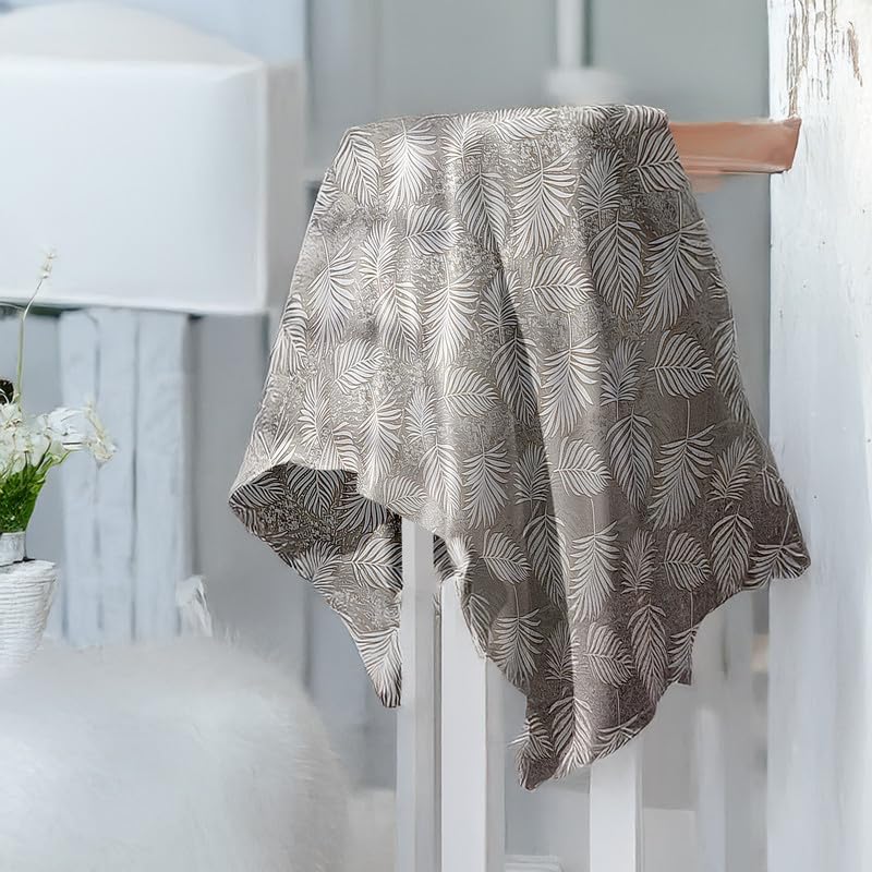 INtex HOME Analia Linen Tablecloth, Rectangular Dining Cover, Elegant and Durable, Soft Fabric, Easy-Care, Multi-Purpose for Home, Events, and Special Occasions, Set of 2 - Café - 130 x 130 CM