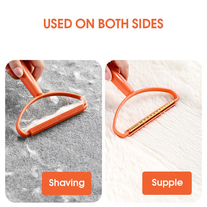 Land cast portable lint remover manual clothes cleaning fuzz shaver pet fur hair lint remover carpet rake for fluff manual epilator fabric pilling lint remover (blue)