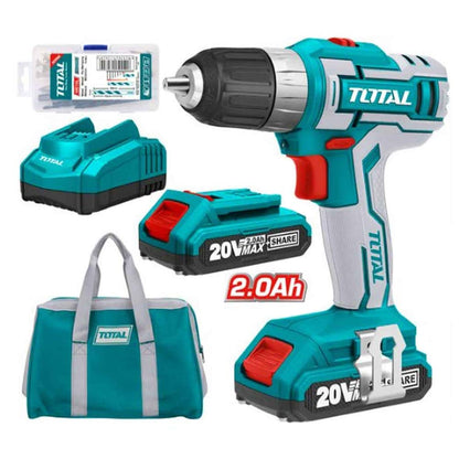 Total tdli2002 lithium- ion cordless drill with high performance - multi colour