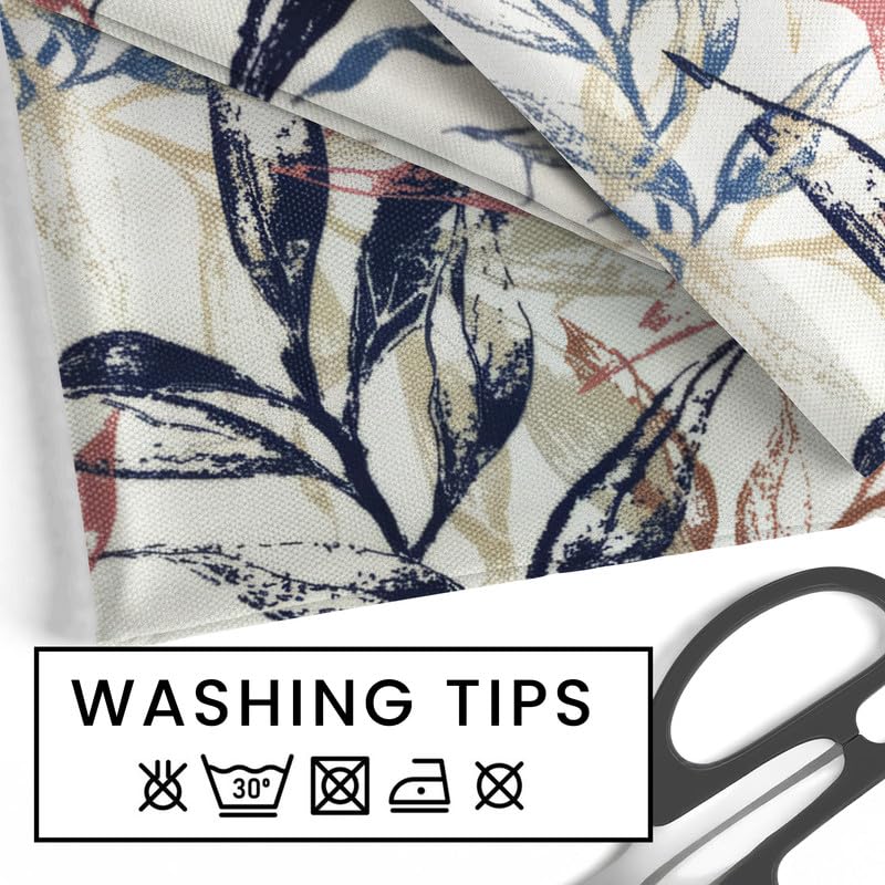 INtex HOME Linen Velvet Table Runner, 45 x 130 cm, Modern Leaves Design, Elegant Rectangular Tablecloth for Dining, Living Room and Kitchen, Soft, Durable - Café x Brown - Single Piece