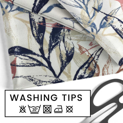 INtex HOME Linen Velvet Table Runner, 45 x 130 cm, Modern Leaves Design, Elegant Rectangular Tablecloth for Dining, Living Room and Kitchen, Soft, Durable - Café x Brown - Single Piece