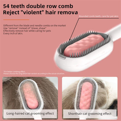 MYBOO Universal Pet Knots Remover,Multifunctional Pet Cleaning Brush Cat Dog Grooming Brush,Portable Pet Hair Removal Comb, Reusable Magic Massage Combs for Cats and Dogs with Long Hair, Pink