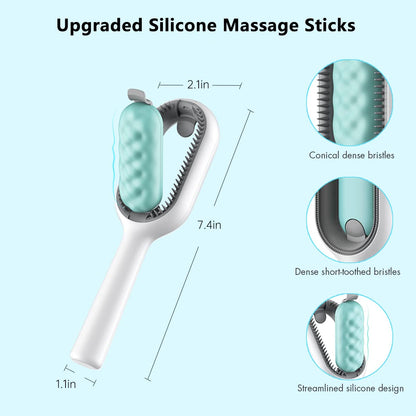 Sichy Dog Brush Cats Brush Grooming Comb,Self Cleaning Cat Dog Slicker Brushes Pet Grooming Tool Gently Removes Loose Undercoat, Mats Tangled Hair Slicker Brush for Pet Massage-Self Cleaning