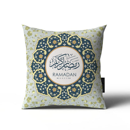 Islamic Unique Rak Throw Pillow Cover, a culturally rich cushion case with an intricate multi-color design, 40x40 cm, perfect for enhancing your sofa with a touch of traditional artistry