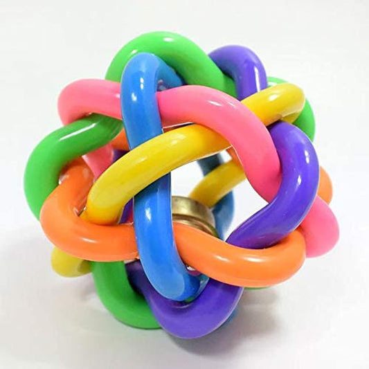 Rainbow rubber ball toy for dogs