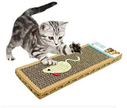 Cats pets scratch board with mouse pattern (36 x 12cm)