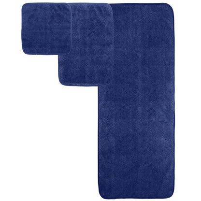 4-Piece Towel Set, 100% Cotton ? Includes 1 Bath Towel 140 cm x 70 cm, 1 Hand Towel 100 cm x 50 cm, 2 Washcloths 30 cm x 30 cm, Quick Dry, Super Soft, Highly Absorbent, No Fade, Navy Blue