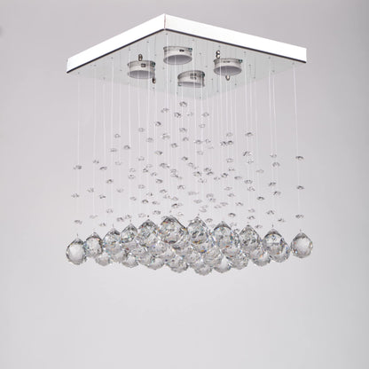 Nagafa Shop, Tf355 Modern Crystal Chandelier Twix (Silver)