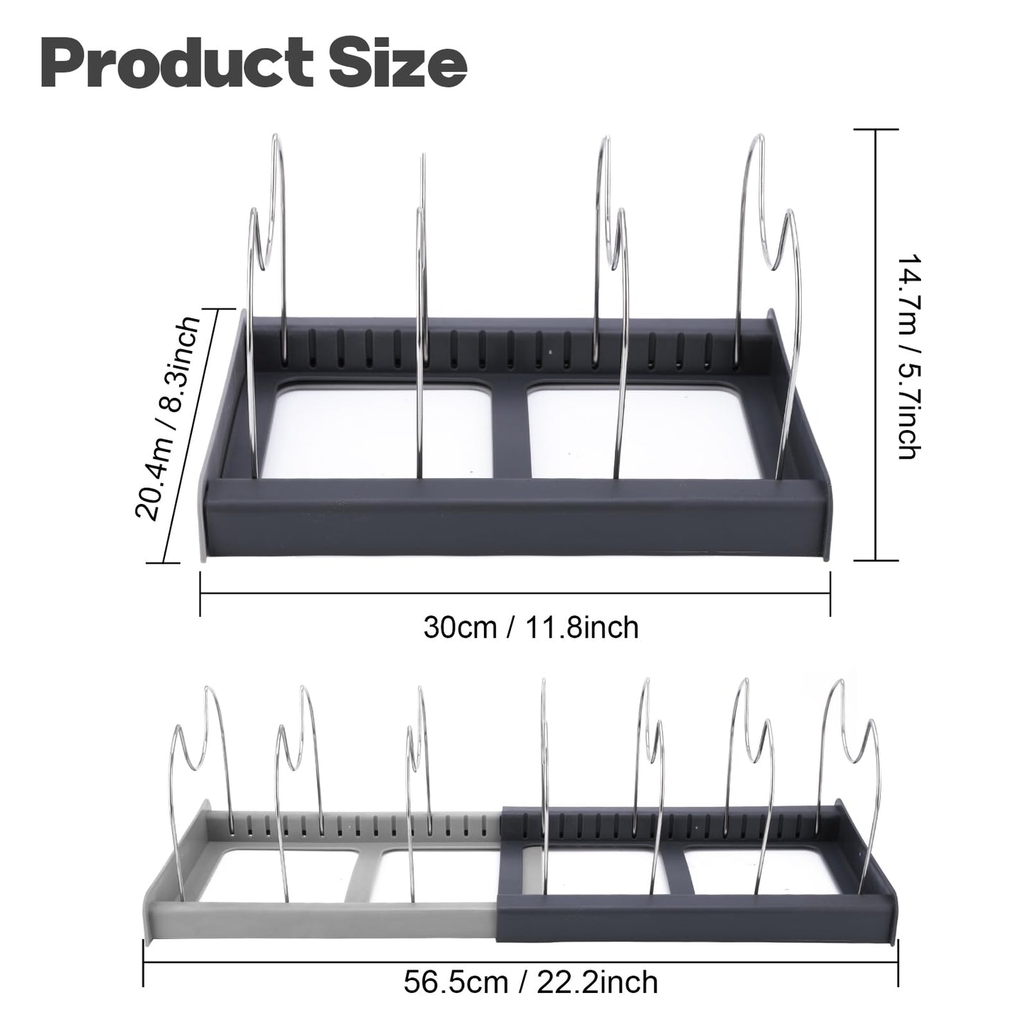 ZONJIE Kitchen Lid Holder, Pot Lid Holder, Pot Rack, Drawer, Cookware, Storage Rack, Dish Rack, Kitchen Cabinet, Pan Rack, Baking Mould, Kitchen, Cookware, Storage Room