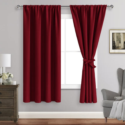Blackout Curtains for Bedroom - Thermal Insulated Room Darkening Noise Reducing- cover pocket design - 1 panel with tie-pack