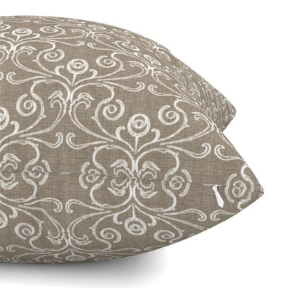 INtex Home Linen Throw Cushions with Insert Included, Meadow Breeze Printed Cushion Cover, Soft Durable Fabric for Living Room Bedroom or Sofa, Elegant Home Accent Cushions, 40 x 40 cm - Petrol Blue