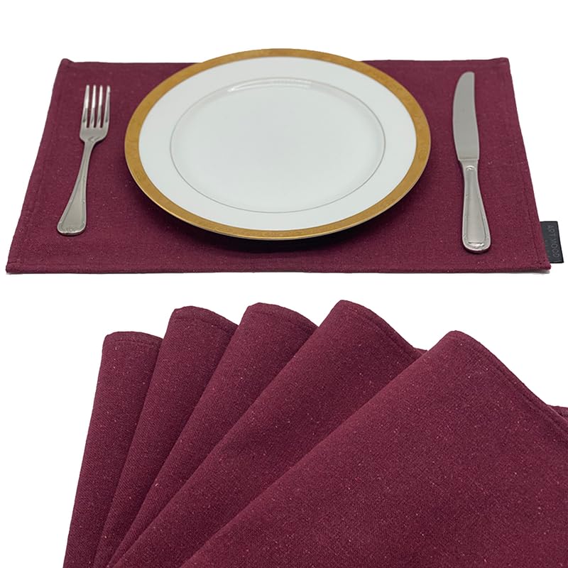 Cotton Placemats Set 6 Pieces of Placemats and Runner