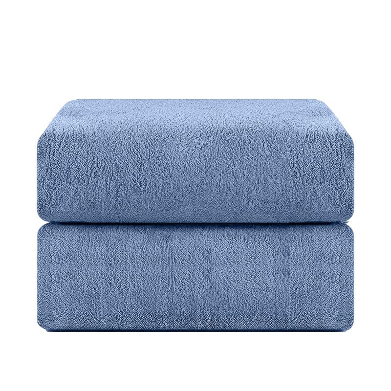 INtex HOME Bath Towel, Highly Absorbent & Soft 100% Cotton, Quick-Drying Hotel Quality Sheet, 1 Piece, 140W x 70L CM, Blue, For Adults Bathroom, Shower, Spa and Daily Use