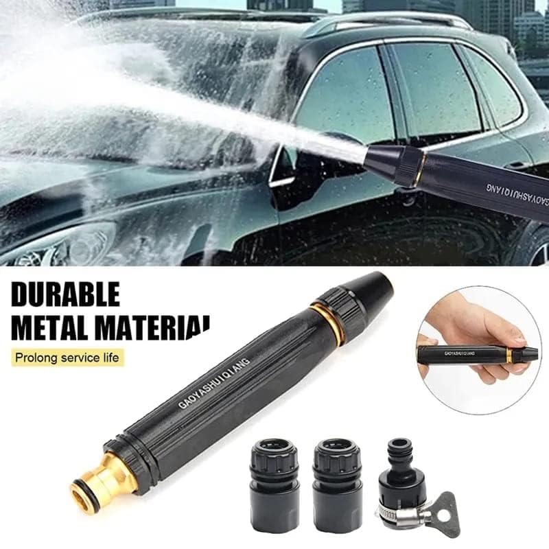 1 Set Portable High Pressure Washing Water Gun,Direct Spray Gun, New Direct Spray Car Wash Water Gun, Car Wash Garden Watering Tool,Black High Pressure Nozzle.