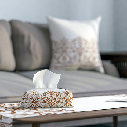 Décor Bundle Collection - Table Runner, 2 Cushion Covers, 4 Coasters, 3 Fabric Posters, Tissue Box – Elegant Home Set for Living Room or Dining