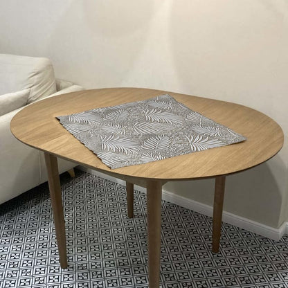 INtex HOME Analia Linen Tablecloth, Rectangular Dining Cover, Elegant and Durable, Soft Fabric, Easy-Care, Multi-Purpose for Home, Events, and Special Occasions, Set of 4 - Café - 60 x 60 CM