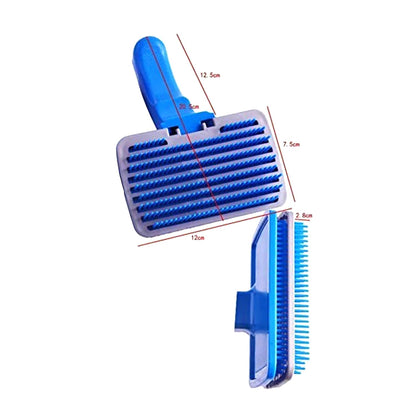 Emily pets grooming slicker brush for dogs & cats (blue, medium)