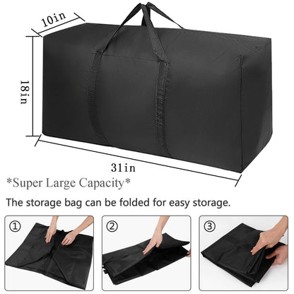 Extra Large Moving Bags with Strong Zippers & Carrying Handles, Storage Bags Storage Totes for Clothes, Moving Supplies, Space Saving Oversized Storage Bag Organizer for Moving, Traveling (2 Pack)