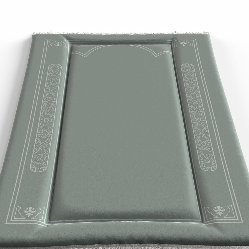 Sakina Padded Prayer Mat Soft Premium Velvet Face - Luxurious And Comfortable Prayer Rug With Elegant Design - Thickness Foam For An Ultimate Comfort Experience