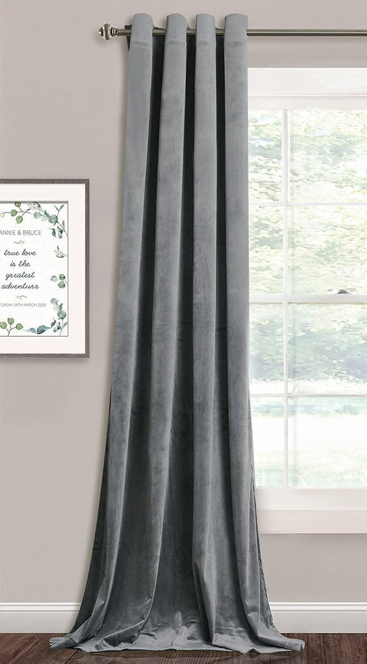 Elegant Velvet Curtains - Thermal Insulated Curtains for Living Room,steel Grommets- 1 panels